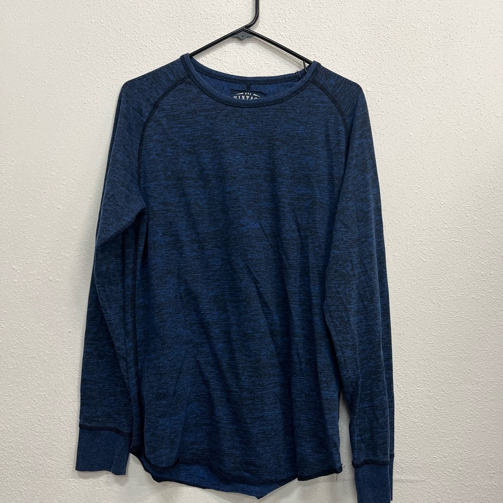 BKE Navy Heather Long Sleeve Tee